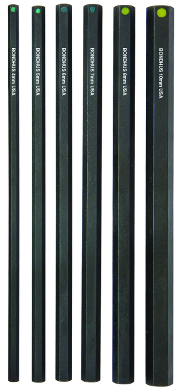 6 Piece - 4; 5; 6; 7; 8; 10mm - 6" OAL - Pro Hold® Socket Bit Set - Bits Only - Apex Tool & Supply