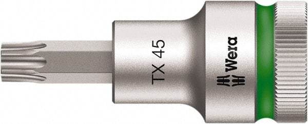 Wera - 1/2" Drive, T60 Torx Bit Socket - 2-23/64" OAL - Apex Tool & Supply