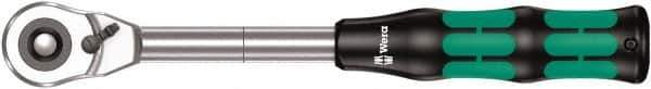 Wera - 1/2" Drive Pear Head Ratchet - Chrome Vanadium Finish, 11" OAL, 72 Gear Teeth, Ergonomic Cushion Grip Handle - Apex Tool & Supply