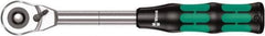 Wera - 1/2" Drive Pear Head Ratchet - Chrome Vanadium Finish, 11" OAL, 72 Gear Teeth, Ergonomic Cushion Grip Handle - Apex Tool & Supply