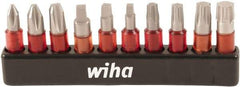 Wiha - Bit Set - #1 to #3, 1/4" Drive, Phillips, Square, Torx Point - Apex Tool & Supply