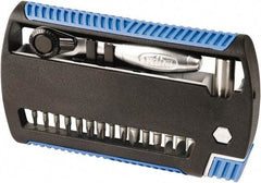 Wiha - 17 Piece, 1/4" Drive Screwdriver 1/4" Bit Ratchet Bit Set - #0 to #2 Phillips, T7 to T20 Torx, 4.5, 5.5 & 6mm Slotted - Apex Tool & Supply