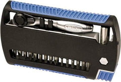 Wiha - 17 Piece, 1/4" Drive Screwdriver 1/4" Bit Ratchet Bit Set - #1 to #3 Phillips, #1 & #2 Pozidriv, 4.5 & 6mm Slotted - Apex Tool & Supply