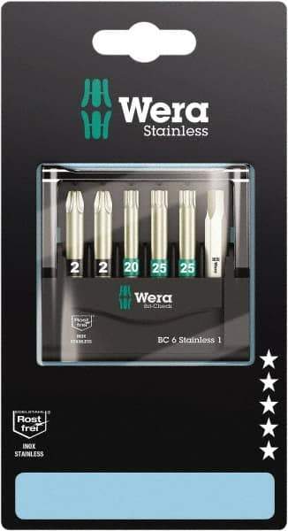 Wera - Posidriv Bit Set - 1/4" Drive - Apex Tool & Supply