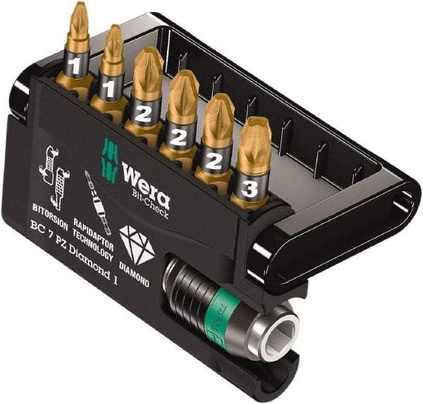 Wera - Posidriv Bit Set - 1/4" Drive - Apex Tool & Supply