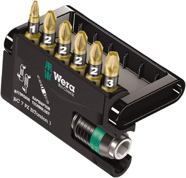 Wera - Posidriv Bit Set - 1/4" Drive - Apex Tool & Supply