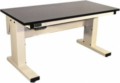 Proline - 60 Wide x 30" Deep x 42-1/2" High, Chem-Guard Workbench - Adjustable Height Legs, Light Beige - Apex Tool & Supply