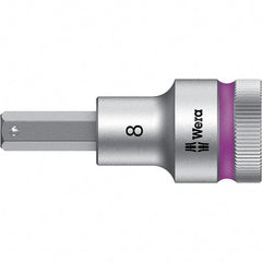 Wera - 1/2" Drive, 8mm Hex Bit Socket - 2-23/64" OAL - Apex Tool & Supply