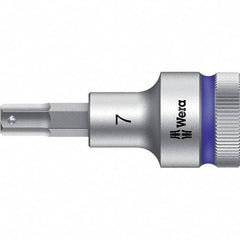 Wera - 1/2" Drive, 7mm Hex Bit Socket - 2-23/64" OAL - Apex Tool & Supply