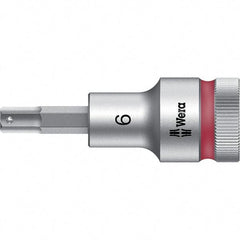 Wera - 1/2" Drive, 6mm Hex Bit Socket - 2-23/64" OAL - Apex Tool & Supply