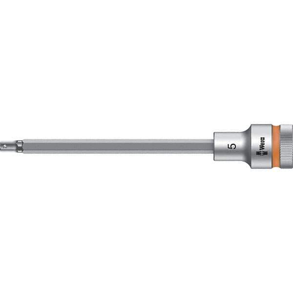 Wera - 1/2" Drive, 5mm Hex Bit Socket - 5-33/64" OAL - Apex Tool & Supply