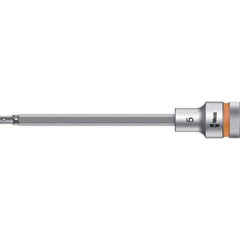 Wera - 1/2" Drive, 5mm Hex Bit Socket - 5-33/64" OAL - Apex Tool & Supply