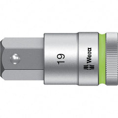 Wera - 1/2" Drive, 19mm Hex Bit Socket - 2-23/64" OAL - Apex Tool & Supply