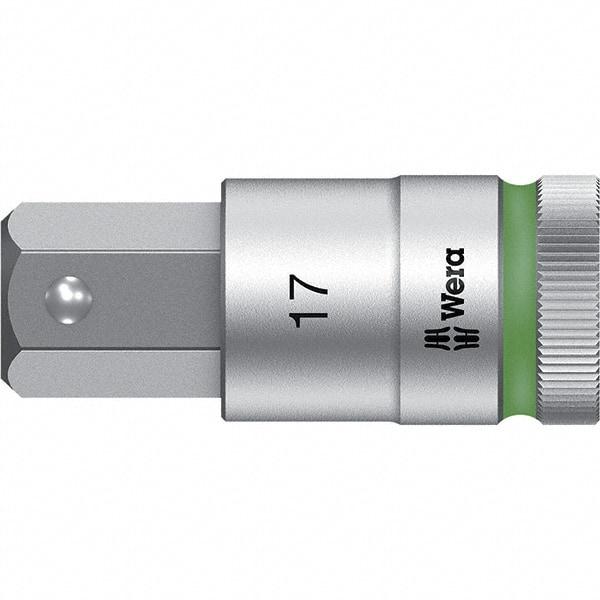 Wera - 1/2" Drive, 17mm Hex Bit Socket - 2-23/64" OAL - Apex Tool & Supply