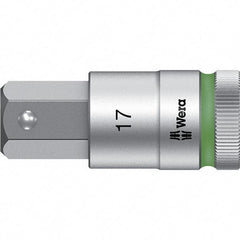 Wera - 1/2" Drive, 17mm Hex Bit Socket - 2-23/64" OAL - Apex Tool & Supply