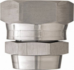 Made in USA - 2" Grade 316 Stainless Steel Pipe Swivel - Female JIC x Butt Weld End Connections, 1,800 psi - Apex Tool & Supply