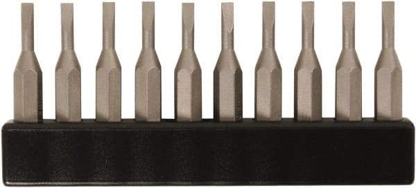 Wiha - 4mm Blade, 5/32" Drive Slotted Screwdriver Bit - 1-7/64" OAL - Apex Tool & Supply