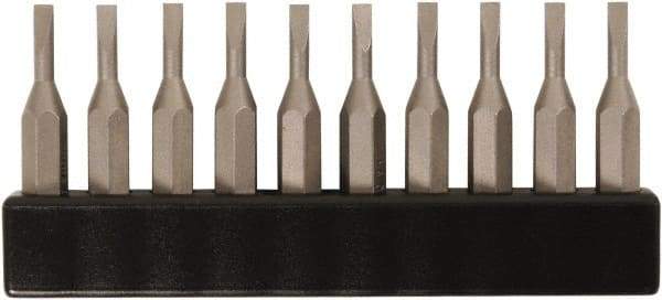 Wiha - 2.5mm Blade, 5/32" Drive Slotted Screwdriver Bit - 1-7/64" OAL - Apex Tool & Supply