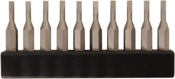Wiha - 1.8mm Blade, 5/32" Drive Slotted Screwdriver Bit - 1-7/64" OAL - Apex Tool & Supply