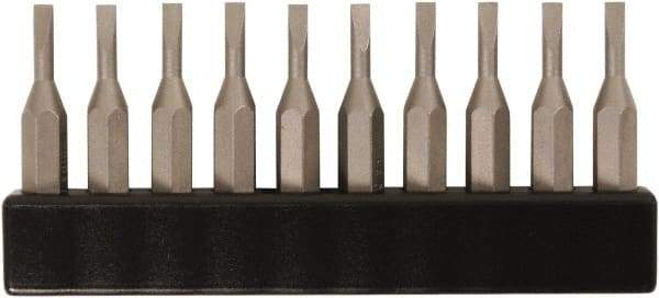 Wiha - 0.8mm Blade, 5/32" Drive Slotted Screwdriver Bit - 1-7/64" OAL - Apex Tool & Supply