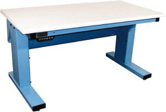 Proline - 60 Wide x 30" Deep x 42-1/2" High, Static Dissipative Workbench - Adjustable Height Legs, Light Blue - Apex Tool & Supply