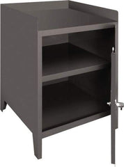 Durham - 1 Shelf Locking Storage Cabinet - Steel, 24" Wide x 24" Deep x 35-1/2" High, Gray - Apex Tool & Supply