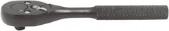 Proto - 1/4" Drive Pear Head Ratchet - Black Oxide Finish, 5" OAL, 90 Gear Teeth, Standard Handle, Reversible Head - Apex Tool & Supply