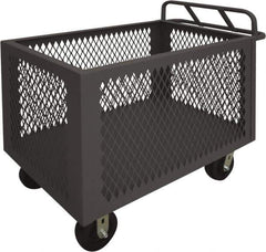 Durham - 2,000 Lb Load Capacity, Steel Box Truck - 36" Wide x 24" Long x 29-1/2" High, Gray - Apex Tool & Supply