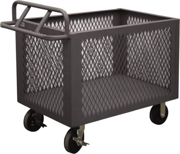 Durham - 2,000 Lb Load Capacity, Steel Box Truck - 48" Wide x 24" Long x 29-1/2" High, Gray - Apex Tool & Supply