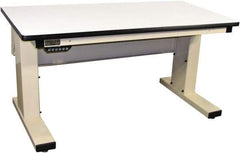 Proline - 72 Wide x 30" Deep x 42-1/2" High, Static Dissipative Workbench - Adjustable Height Legs, Light Beige - Apex Tool & Supply