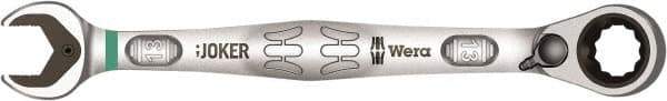 Wera - 16mm 12 Point Combination Wrench - 15° Offset Angle, 8-1/2" OAL, Chrome Molybdenum Steel, Chrome Finish - Apex Tool & Supply