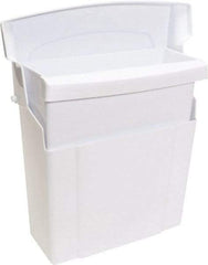 O-Cedar - Plastic Feminine Hygiene Product Receptacle - Surface Mount, 12" High x 5" Wide x 10" Deep, White - Apex Tool & Supply