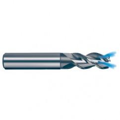 16mm Dia. - 92mm OAL - 45° Helix Bright Carbide End Mill - 3 FL - Apex Tool & Supply