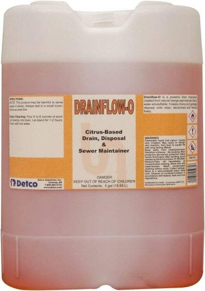 Detco - 5 Gal Liquid Drain Cleaner - Citrus Scent, Drum - Apex Tool & Supply