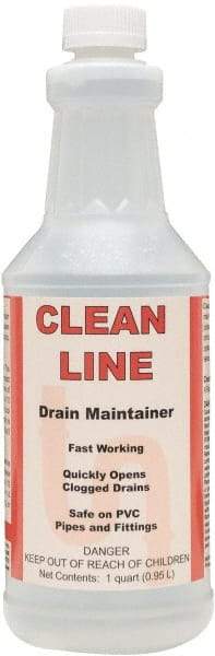 Detco - 32 oz Liquid Drain Opener - Unscented, Bottle - Apex Tool & Supply