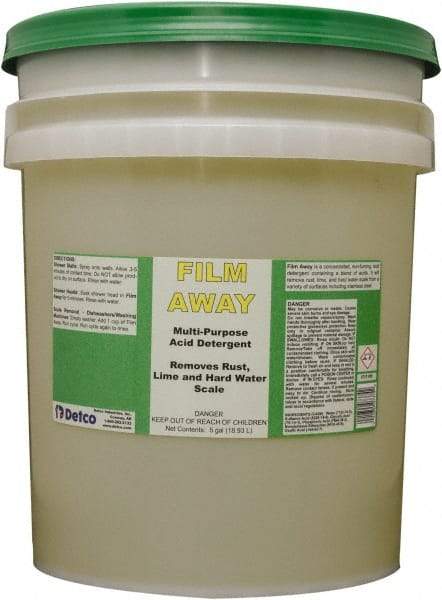 Detco - 5 Gal Pail Liquid Bathroom Cleaner - Unscented Scent, Bath Fixtures - Apex Tool & Supply