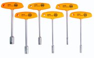 6 Piece - 3/16 - 1/2" - Ergonomic Comfort Grip T-Handle Inch Nut Driver Set - Apex Tool & Supply
