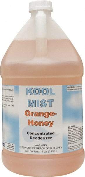 Detco - 1 Gal Bottle Deodorizer - Liquid, Orange-Honey Scent, Concentrated, Environmentally Safe - Apex Tool & Supply