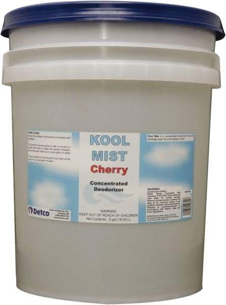 Detco - 5 Gal Pail Deodorizer - Liquid, Cherry Scent, Concentrated, Environmentally Safe - Apex Tool & Supply