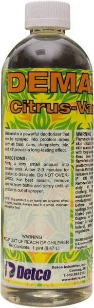 Detco - 16 oz Bottle Deodorizer - Liquid, Citrus-Vanilla Scent - Apex Tool & Supply