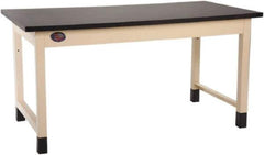 Proline - 72 Wide x 30" Deep x 36" High, Epoxy Resin Workbench - Adjustable Height Legs, Light Beige - Apex Tool & Supply