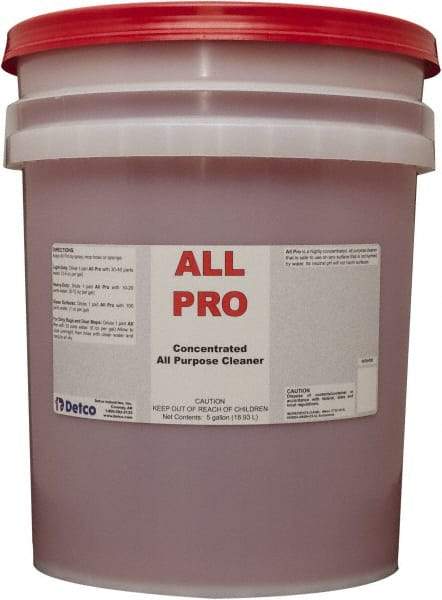 Detco - 5 Gal Bucket All-Purpose Cleaner - Liquid, Neutral Cleaner, Citrus - Apex Tool & Supply