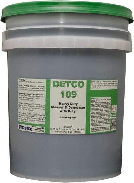 Detco - 5 Gal Bucket Cleaner/Degreaser - Liquid, Butyl-Based, Unscented - Apex Tool & Supply