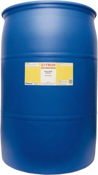 Detco - 55 Gal Drum Cleaner/Degreaser - Liquid, Butyl-Based, Citrus - Apex Tool & Supply