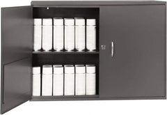 Durham - 1 Shelf Wall Storage Cabinet - Steel, 33-3/4" Wide x 11-7/8" Deep x 23-7/8" High, Gray - Apex Tool & Supply