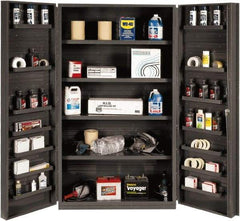Durham - 4 Shelf Locking Storage Cabinet - Steel, 24" Wide x 24" Deep x 84" High, Gray - Apex Tool & Supply
