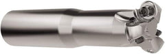 Seco - 1-1/4" Cutting Diam, 1" Shank Diam, 6mm Max Depth of Cut, Weldon Indexable Copy End Mill - 3 Inserts, RNMU12.. Insert, R217.28 Toolholder, Steel, Through Coolant - Apex Tool & Supply