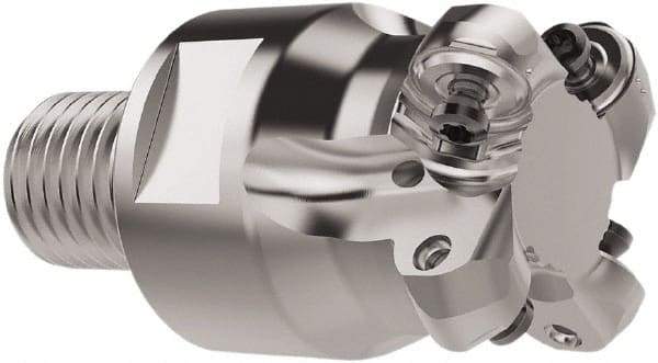 Seco - 40mm Cutting Diam, 20mm Shank Diam, 6mm Max Depth of Cut, Combimaster Indexable Copy End Mill - 4 Inserts, RNMU12.. Insert, R217.28 Toolholder, Steel, Through Coolant - Apex Tool & Supply