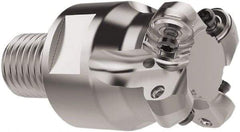 Seco - 32mm Cutting Diam, 16mm Shank Diam, 6mm Max Depth of Cut, Combimaster Indexable Copy End Mill - 3 Inserts, RNMU12.. Insert, R217.28 Toolholder, Steel, Through Coolant - Apex Tool & Supply
