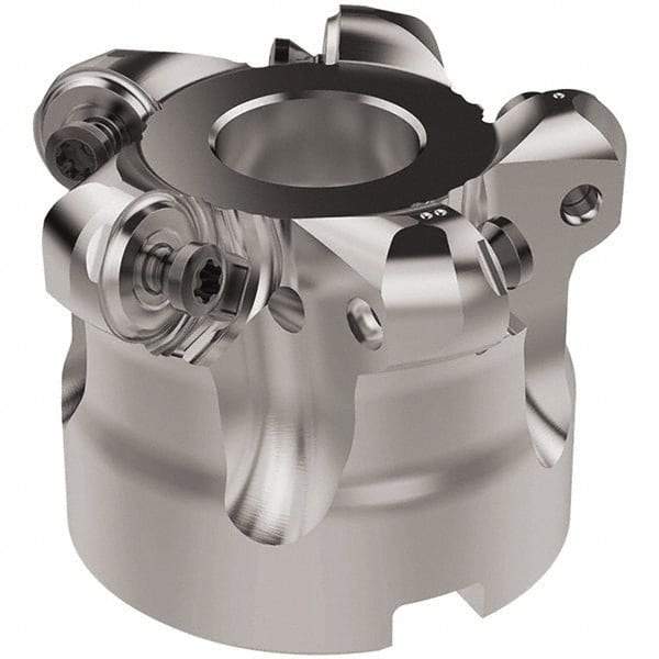 Seco - 2" Cut Diam, 6mm Max Depth, 3/4" Arbor Hole, 5 Inserts, RNMU12.. Insert Style, Indexable Copy Face Mill - R220.28 Cutter Style, 12,500 Max RPM, 1-1/2 High, Through Coolant, Series R220 - Apex Tool & Supply